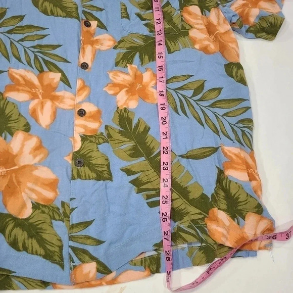 Panama Jack Button Up Hawaiian Shirt Men’s Floral Tropical Short Sleeve Sz LARGE - Picture 5 of 8
